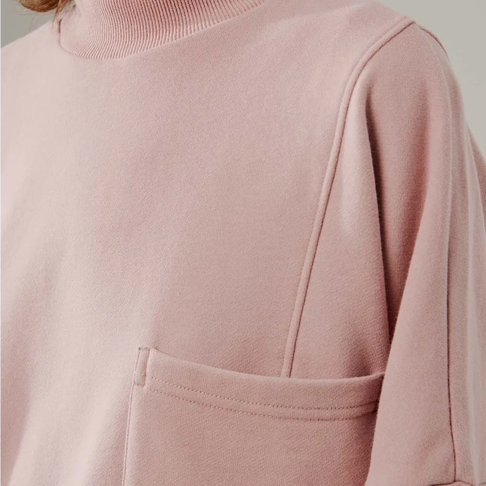 nap Drawstring Hem Cotton Sweatshirt - Picture 3 of 8